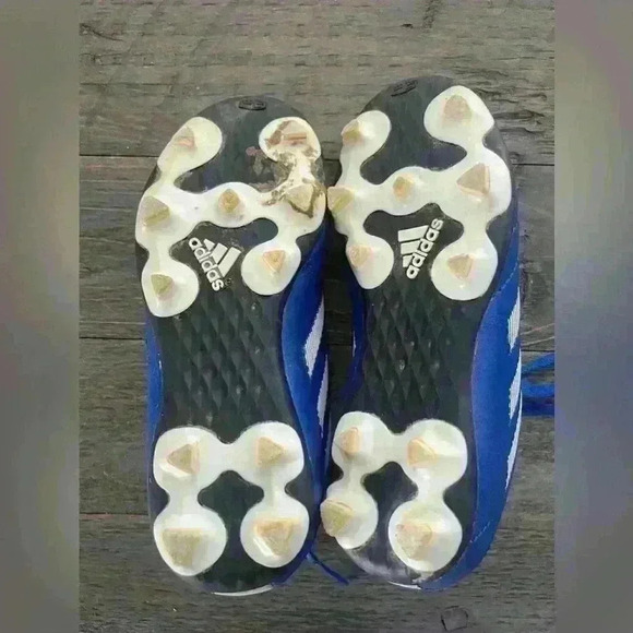 Adidas Blue White Soccer Cleats Kids Size 11 - Picture 9 of 9